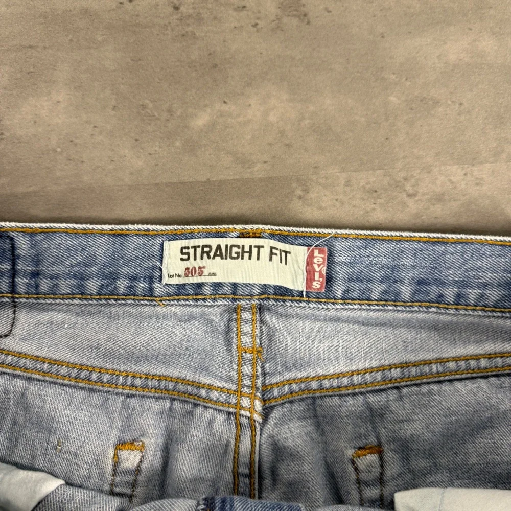 Vintage‎ Levis 505 Jeans Mens 36x32 Light Wash Faded Distressed Y2K Skate Grunge